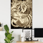 IT IS FINISHED - Lion Of Judah Vs. Winged Serpent Poster (Thuiskantoor)