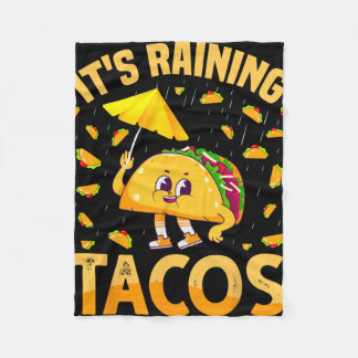 It Is Raining Tacos Cinco De Mayo Tacos It Is Rain Fleece Deken