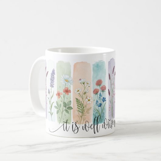 It Is Well With My Soul Floral Mug (Devant gauche)