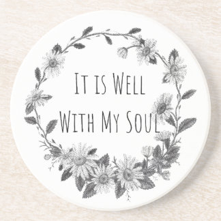 It Is Well With My Soul Keepsake Stone Coaster Zandsteen Onderzetter