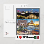 IT Italië - Milaan - Briefkaart (Voorkant / Achterkant)