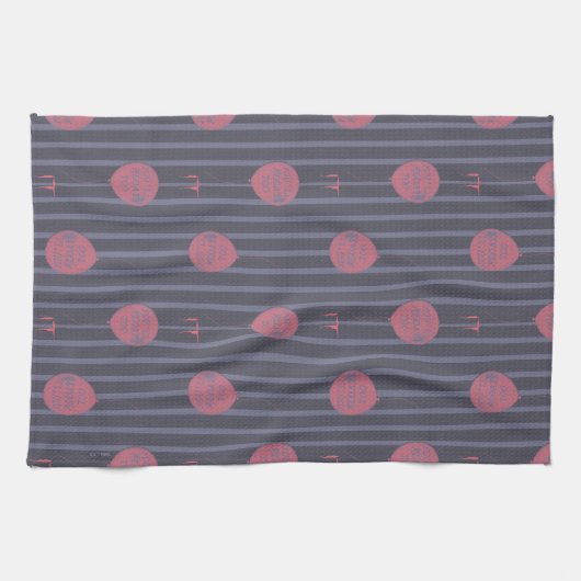 IT - Je zweeft naar ballon gestreept patroon Theedoek (Horizontaal)