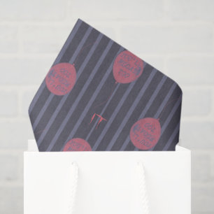 IT - Je zweeft naar ballon gestreept patroon Tissuepapier