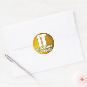 IT-LOGO - INFORMATIETECHNOLOGIE RONDE STICKER (Envelop)