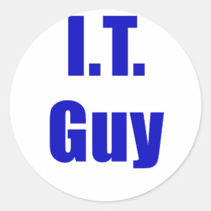 IT-man Ronde Sticker