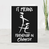 It Means Friendship In Chinese Funny Sarcasm Meme Kaart (Voorkant)