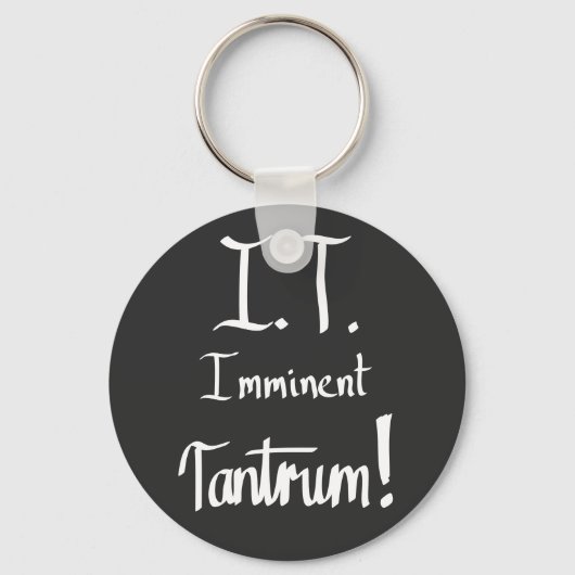 IT op handen zijnde Tantrum Funny Computer Geek Sl Sleutelhanger (Voorkant)
