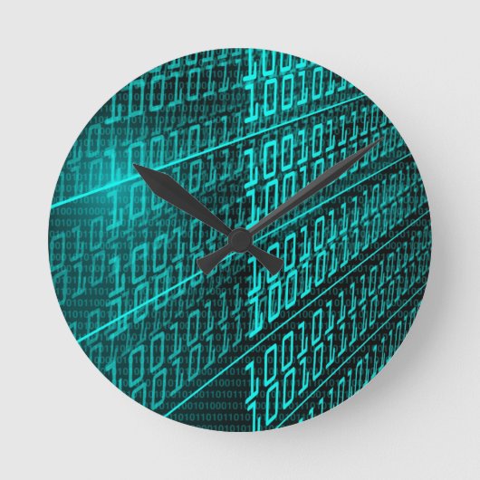 IT-programmeur voor binaire codeprogrammeur Ronde Klok (Voorkant)