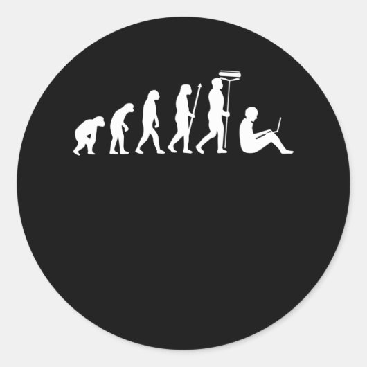 IT-programmeur voor de evolutie van de technische  Ronde Sticker (Voorkant)