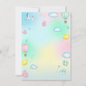 It’s a Boy Cute Baby Shower Invitation Card Kaart (Achterkant)