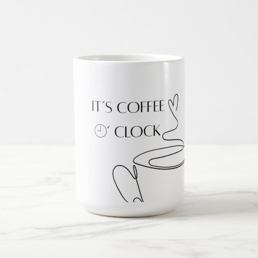 It’s coffee O’clock mug minimal line art cup desig (Centre)