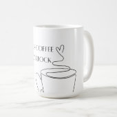It’s coffee O’clock mug minimal line art cup desig (Devant droit)