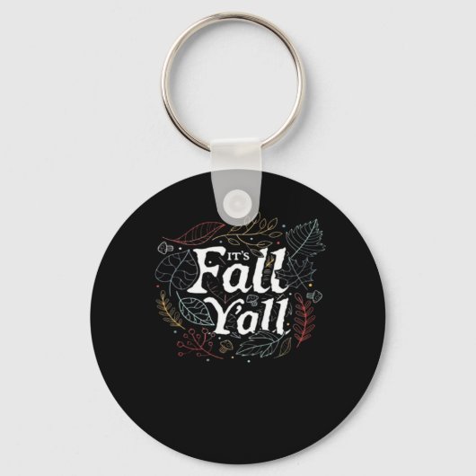 It’s Fall Y’all Autumn Design Retro Classic Sleutelhanger (Voorkant)