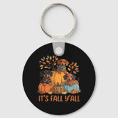 It’s Fall Y’all Dachshund Pumpkins Fall Classic Sleutelhanger (Voorkant)