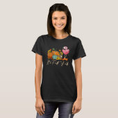 It s Fall Y all Flamingo Leopard Pumpkin Halloween T-shirt (Voorkant volledig)