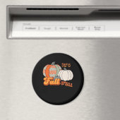 It’s Fall Y’all, Funny Pumpkins Chevron Pattern Magneet (Insitu (Vaatwasser))