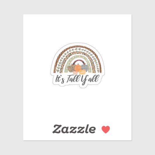 It’s Fall Y’all Graphic Style Sticker (Vel)