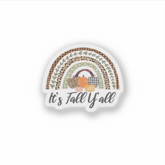 It’s Fall Y’all Graphic Style Sticker (Voorkant)