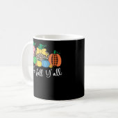 It’s Fall Y’all Leopard Pattern Pumpkin Style Koffiemok (Voorkant links)