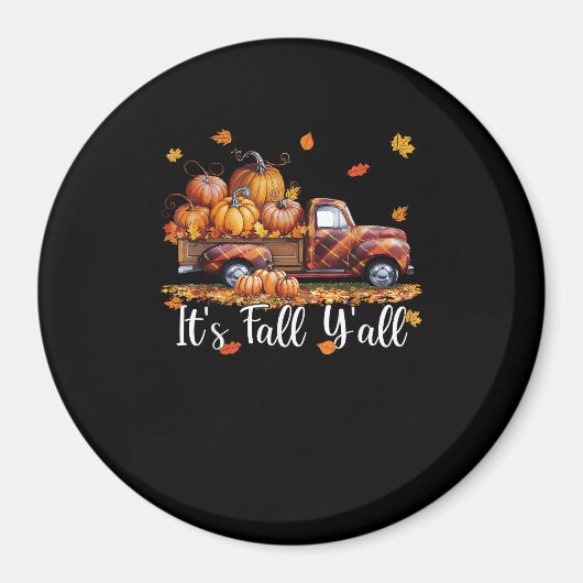 It’s Fall Y’all Pumpkin Autumn Tree Hello Fall Min Magneet (Voorkant)