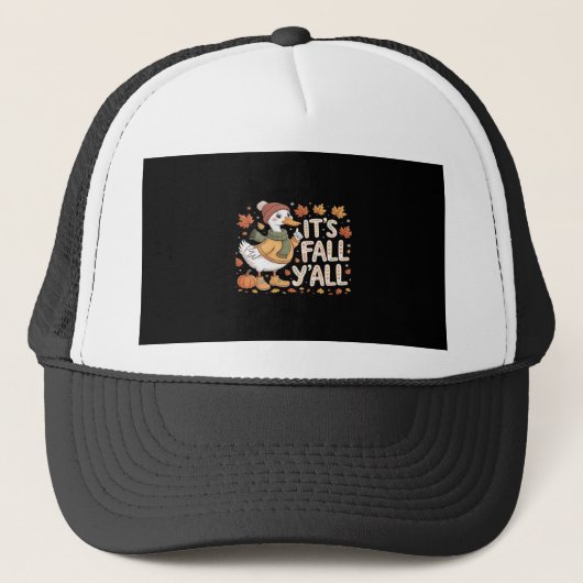 It’s Fall Y’all Pumpkin Retro Classic Look Trucker Pet (Voorkant)