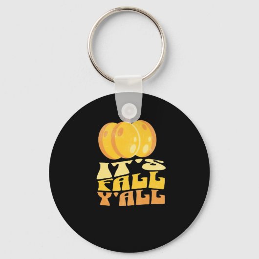It’s Fall Y’all Pumpkin Retro Classic Sleutelhanger (Voorkant)