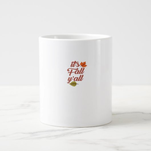 It’s Fall Y’all Trendy Meme Extra Grote Beker (Voorkant)