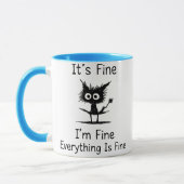 It’s Fine Mug – Funny Chaos Creature with Fork (Gauche)