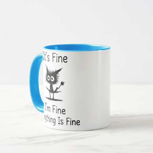 It’s Fine Mug – Funny Chaos Creature with Fork (Devant gauche)