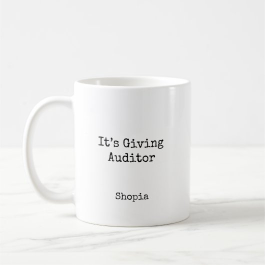 It’s Giving Auditor Personalized  Koffiemok (Links)