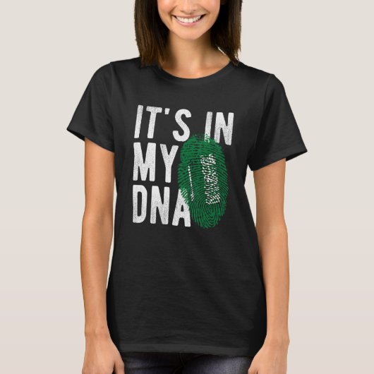 it s in my DNA Saudi Arabia flag Fingerprint T-shirt (Voorkant)