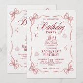 It’s My Birthday Invitation Trendy Design (Devant / Derrière)