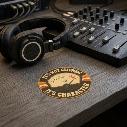 It’s Not Clipping, It’s Character – Audio Engineer Ronde Sticker