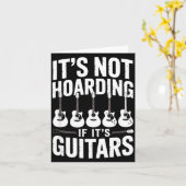 It’s Not Hoarding If It’s Guitars Funny Guitarist  Kaart (Gele Bloem)