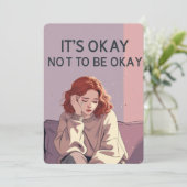 It’s Okay Not to Be Okay – Emotional Support Card  Kaart (Staand voorkant)