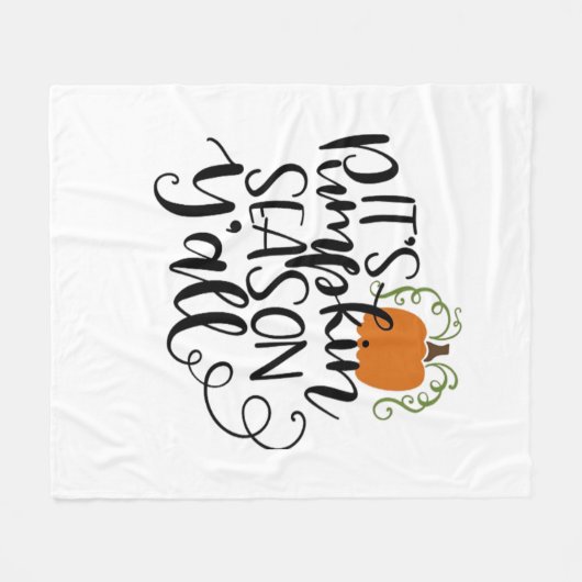 It’s Pumpkin Season Y’all Fleece Deken (Voorkant (Horizontaal))
