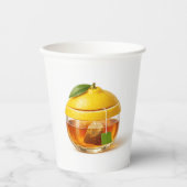It’s Tea Time Lemon Tea Paper Cup Papieren Bekers (Voorkant)