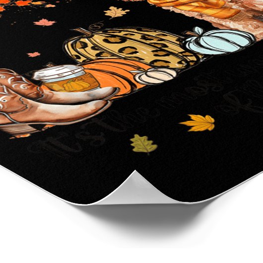 It’s The Most Wonderful Time Goldendoodle Pumpkins Poster (Hoek)