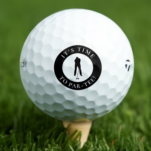 It’s Time to Par-Tee  Funny Monogram For Him Golfballen