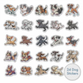 It’s Zoomie Time Collection of 24 Dog Stickers (Devant)