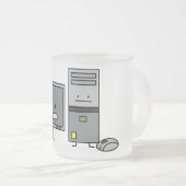 IT-schermmuis met computertower voor computerfamil Matglas Koffiemok (Voorkant rechts)