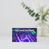 IT-Security expert printplaat mainboard cpu Visitekaartje (Staand voorkant)