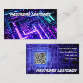 IT-Security expert printplaat mainboard cpu Visitekaartje (Voorkant / Achterkant)