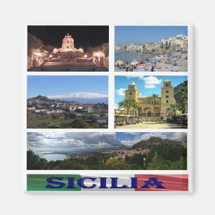 IT - Sicilië - Collage Mosaic Magneet