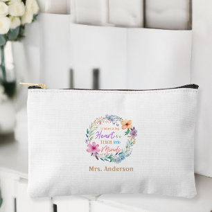 "It Takes a Big Heart" Bloemen, cadeau voor leerkr Etui