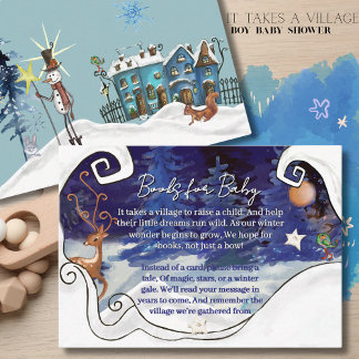 It Takes a Village Baby Shower Books for Baby Card Informatiekaartje