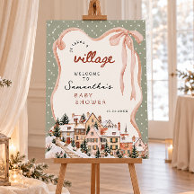 It takes a village baby shower Welcome sign