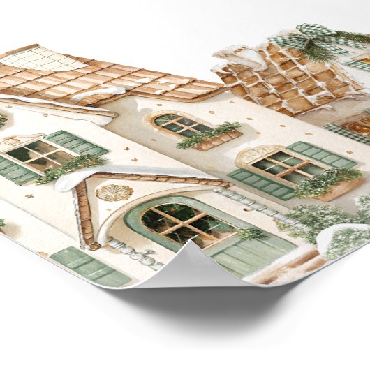 It Takes a Village Christmas Baby Shower Welcome Poster (Hoek)