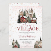 It Takes a Village Chritsmas Baby Shower Kaart (Voorkant / Achterkant)