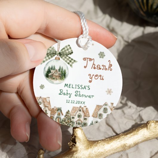 It Takes a Village Winter Baby Shower Thank You Bedankjes Labels
